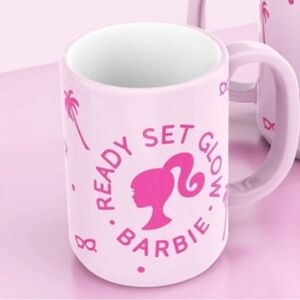 NWT Zak Designs Barbie " Ready Set Glow " Pink Coffee Mug By Zak Designs
